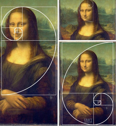 1.6 Fibonacci ratio gold mean Joconde Léonard de Vinci